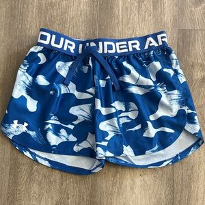 Under Armour Blue and White Athletic Shorts